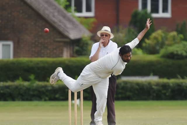 Cricket. Sussex  League Division 4

Slinfold V Glynde
Action from the match
Bowling for Slinfold is Imra Shah.
Picture: Liz Pearce
06/08/2016

LP1600378 SUS-160708-000414008