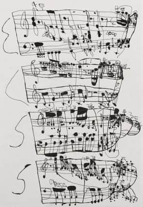 Koji Nishioka, Musical Score 9, 37 x 26 cm, Ink on paper