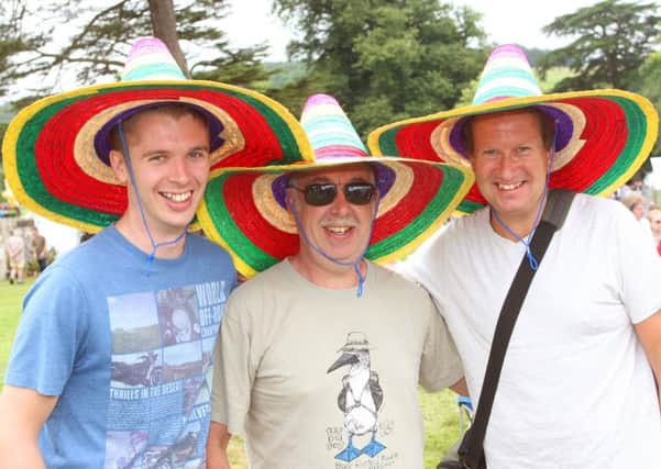 In festival mood, from left, Martin Childs, Graham Nye and Frank Lampard. Pictures: Derek Martin DM16133089a