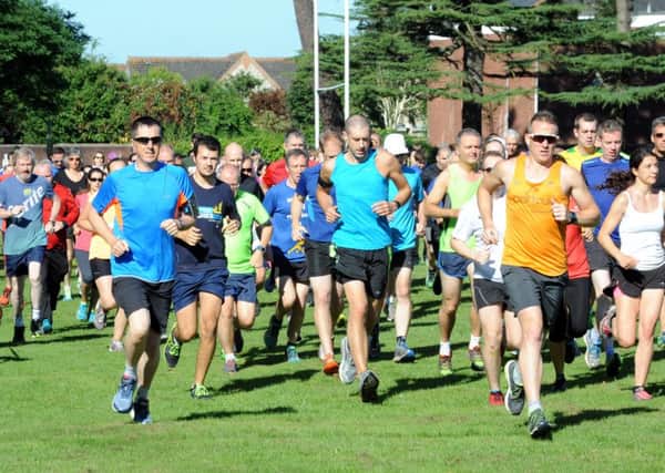 Runners tackle the 105th Chichester parkrun - marking the events second anniversary in the city. Picture: Kate Shemilt ks16000831
