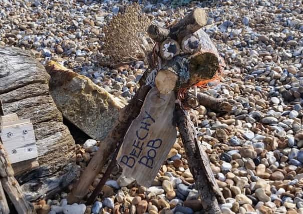 Someone inspired by Salty Sam has made him a pet - Beachy Bob. Photo by Andy Sharrocks SUS-160908-143125001