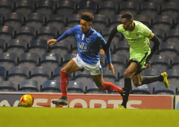 Brandon Joseph-Buadi in FA Youth Cup action for Pompey