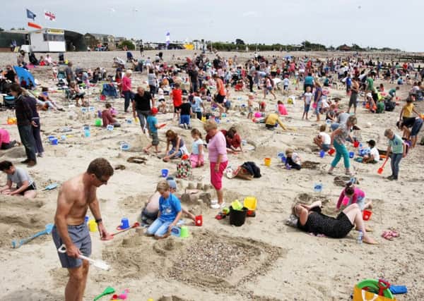 Littlehampton beach during the sandcastle competition