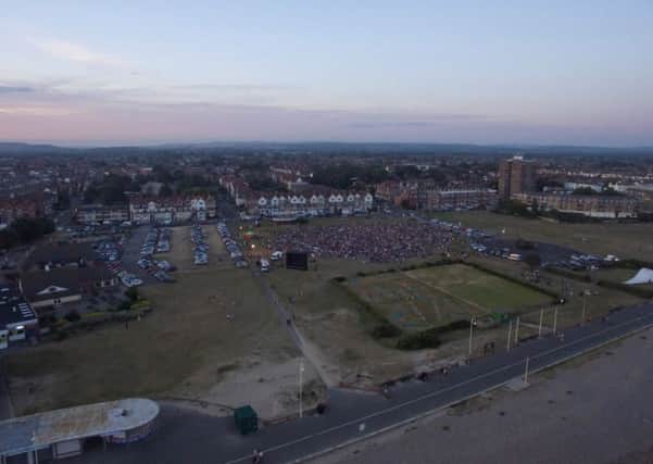 The Screen on the Green outdoor cinema event attracted 4,000 people to Littlehampton's seafront