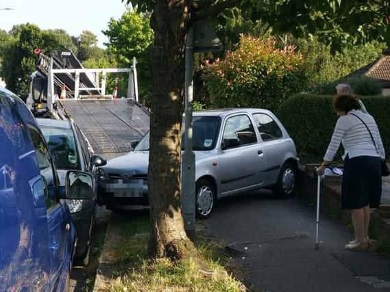 An elderly driver crashed into the back of a parked car on St Helen's Road. Photo by PC Mark Charlton