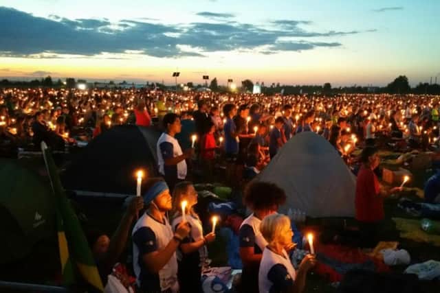The Saturday Vigil was attended by three million Catholics from across the world. Picture: Arundel and Brighton Diocese