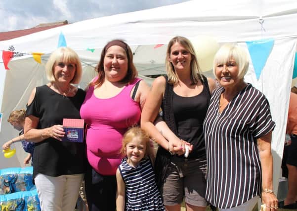 Linda Binns, Lucy Stephenson and her daughter Megan, Lynsey Casaletto and Jackie Brown at the event