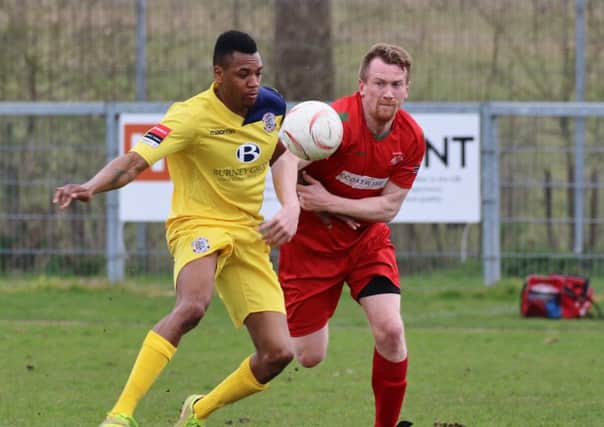Tyrell Richardson-Brown in action for Hastings. Picture by Joe Knight