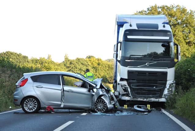 A man died after a crash between a lorry and a car on the A21 on August 12. Photo by Dan Jessup SUS-160813-095627001
