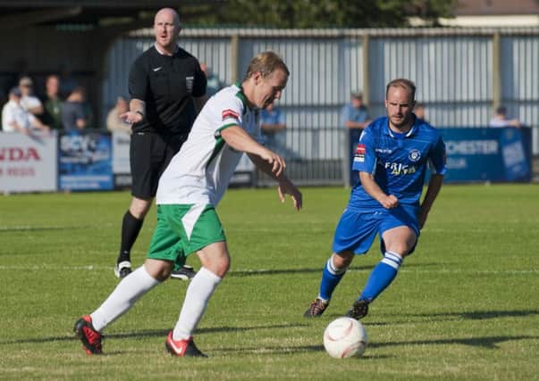 James Fraser on the attack for the Rocks against Lowestoft / Picture by Tommy McMillan