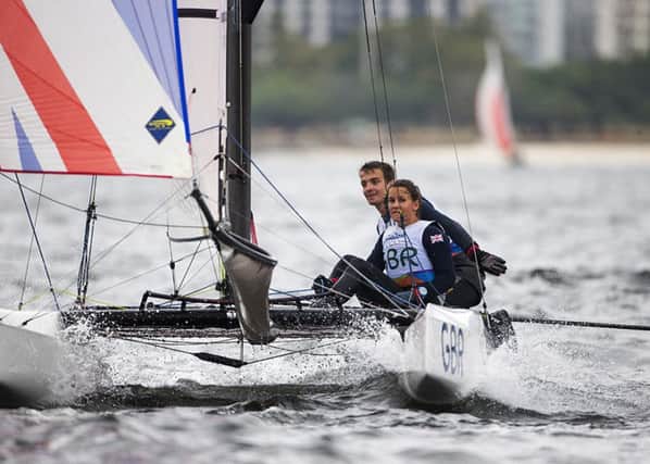 Ben Saxton and Nicola Groves in action in Rio / Picture by Richard Langdon - British Sailing