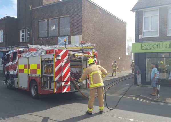 Fire crews were in attendance at a blaze in South Street, Lancing. Picture: Neil Godfrey