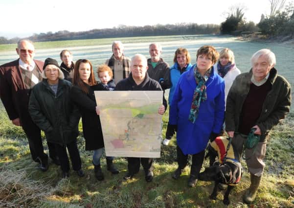 Residents against 95 homes pictured early last year
