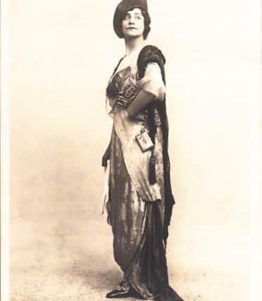Postcard produced in England circa 1914 showing Lydia Yavorska in costumes she wore for the role of Anna Karenina which she made famous.