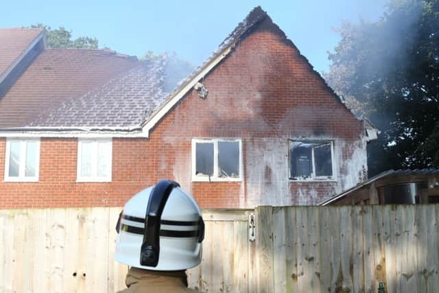 Fire at a house in The Alders, Billingshurst. Pictures by Eddie Mitchell