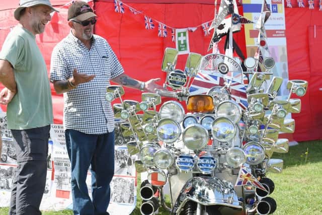 There were classic British cars and motorbikes on display