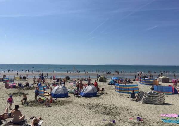 A picture tweeted by Andy Rogers today with the comment: "Loving West Wittering beach today #beachlife"