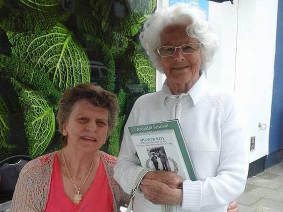 Sandra Sear signed copies of her republished book Signor Roy