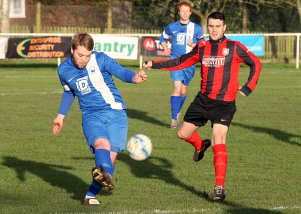 Andy McDowell (right) scored and missed a penalty in Southwick's defeat last night