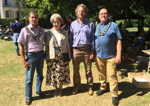 Bognor Regis mayor Pat Dillon, left, and deputy mayor Phil Woodall with area manager Mary Doran and chief executive Tim Cooper