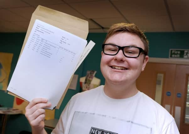 A Levels at Rye Studio School.  Charlie Evans-Rouse who got the highest UCAS ponts. SUS-160818-113107001