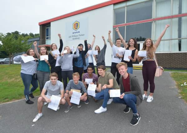 Students celebrating their results. Picture by Ark/Stephen Curtis