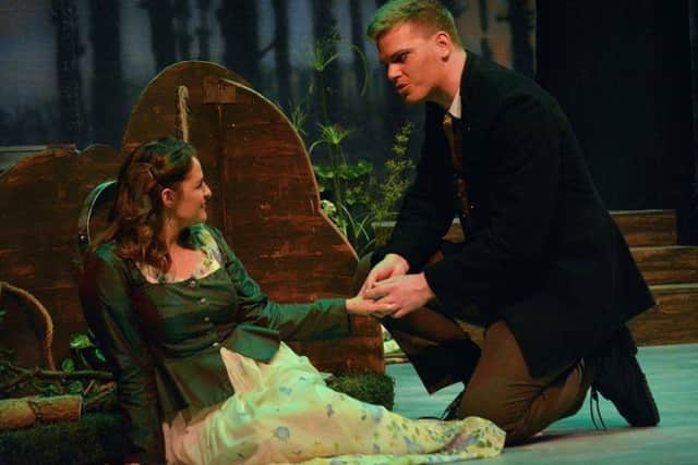 Hermia (Daisy O'Sullivan) and Lysander (David Veitch). Picture by Sam Taylor