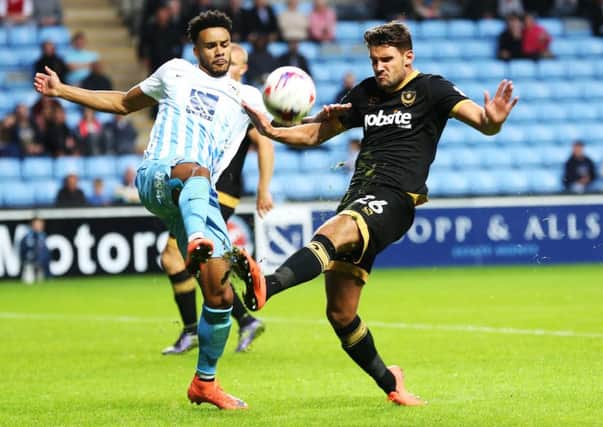 Gareth Evans in action against Coventry City. Picture: Joe Pepler