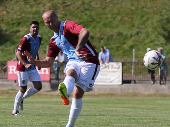 Steve Watt scored his third goal in as many games to set Hastings United on the way to a 2-0 victory at Cray Valley (PM) this afternoon. Picture courtesy Scott White