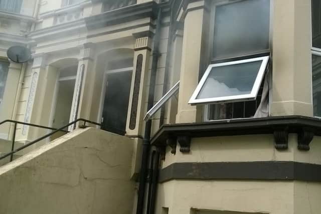 The flat where the fire broke out