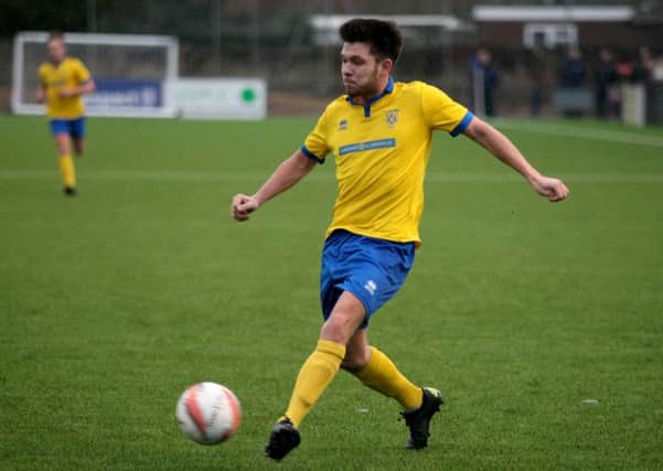 Lewis Finney scored but also missed a penalty in Lancing's Peter Bentley Cup exit on Saturday.