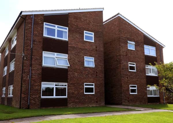Baby falls out of flat window at Hillmead in Gossops Green, Crawley. Pic Steve Robards  SR1623755 SUS-160822-153637001