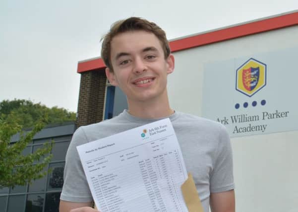 Russell Reid got three A*s and an A in his A-level results. Photo by Stephen Curtis