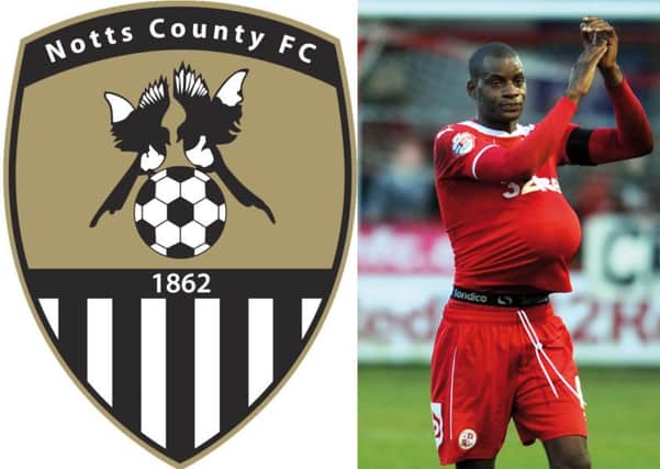 Izale McLeod left Crawley Town for Notts County.