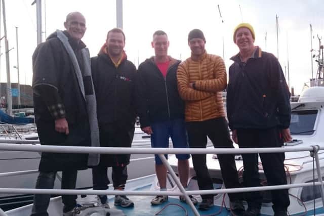 The charity relay Channel swimming team from the the Mid Sussex Triathlon Club and The Mid Sussex Marlins SUS-160825-164304001