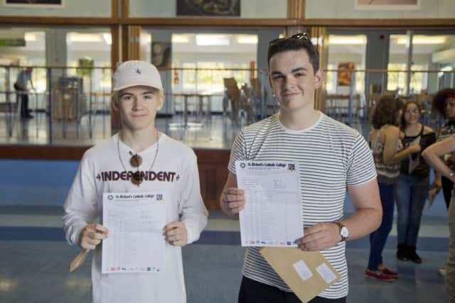 St Richard's Catholic College students pick up their GCSE results SUS-160825-125616001
