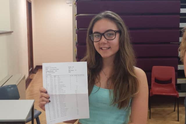Lauren Austine was pleased with her grades, achieving  6A*s, 2 As and a B