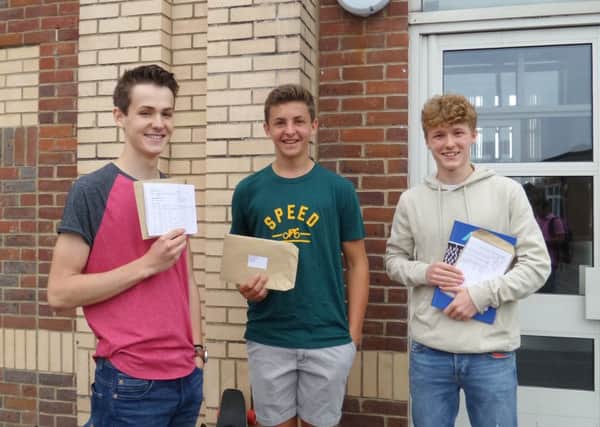 Angmering school students collected their GCSE results this morning SUS-160825-130312001