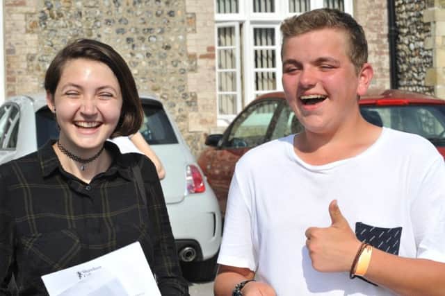 Big smiles from Madeline O'Meara and Alasdair Tennent