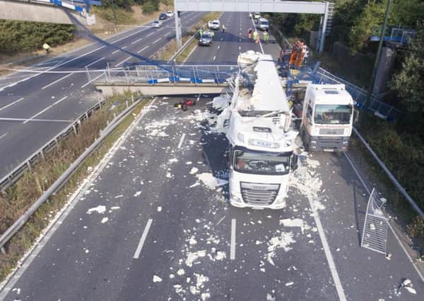 The collision on the M20 is causing problems for anyone driving to Kent. Picture: Eddie Mitchell