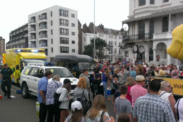 Ambulances were called to Marine Parade, where the Worthing Rotary Carnival was taking place, after reports a woman was unwell