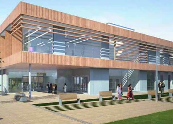 New Broadbridge Heath Leisure Centre (photo from HDC's planning portal). SUS-160830-142039001