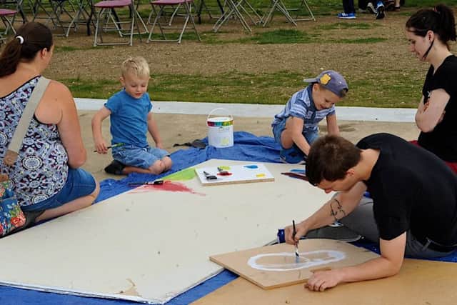 Painting was just one of the activities at the Fishersgate Funfest