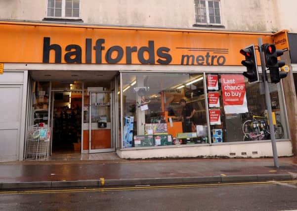 Halfords store in Queens Road, Hastings, closing down. SUS-160509-120505001