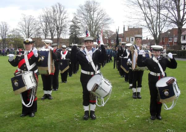 TS Sturdy. The picture was taken at St Georges' day Parade