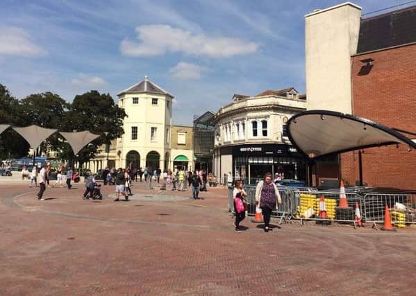 Montague Place, in Worthing town centre, has been revamped as part of a ?1.2million improvement scheme. The project is now in the 'snagging' phase, with all main works completed SUS-160816-145620001