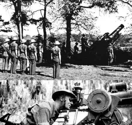 One of the 9.2 inch guns of the 56th Heavy Regiment near Arundel
Cricket Ground early in WW II. Interestingly, this was part of the same
regiment that the late comic Spike Milligan served with but he was never stationed at Arundel. SUS-160709-174903001
