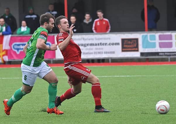 Lloyd Dawes bagged a brace in Worthing's home draw this afternoon. Picture: Stephen Goodger