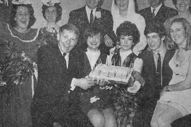 Members of Adversane Youth Club celebrating the club's 21th birthday in 1969