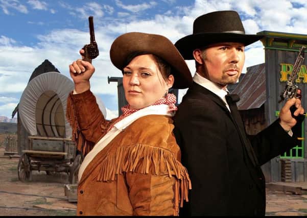 Jane Bull as Calamity Jane and Jack West as Wild Bill Hickok